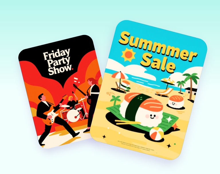 design posters and flyers using fotor ai image agent