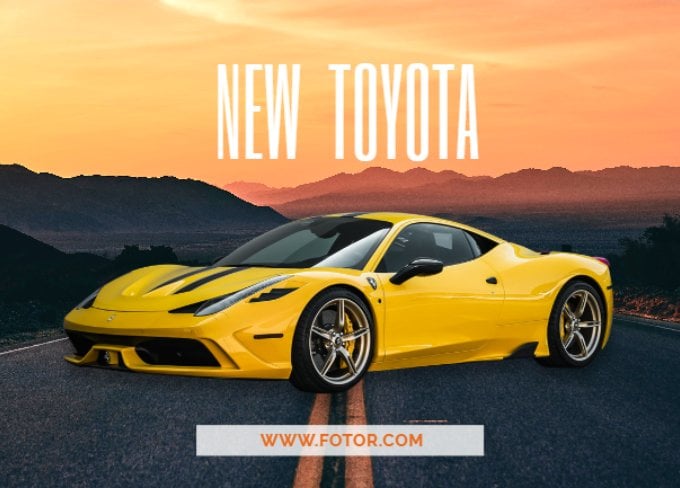 Make amazing car ads design with transparent background